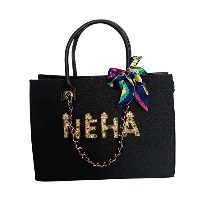 Neha Black tote bag