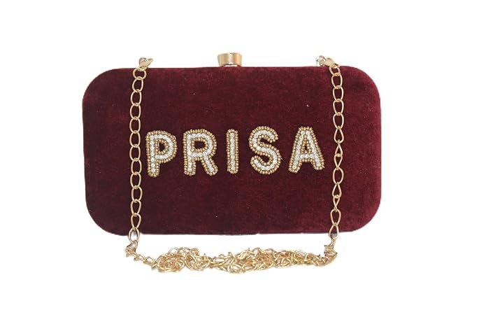 Prisha Red Clutch