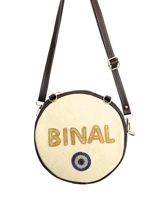 Personalized Sling Bag with Detachable Beaded Handle