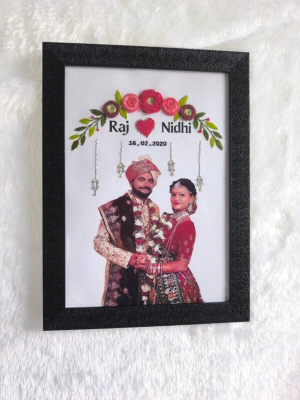 Photo Paper Hand Embroidery (Multi media art)