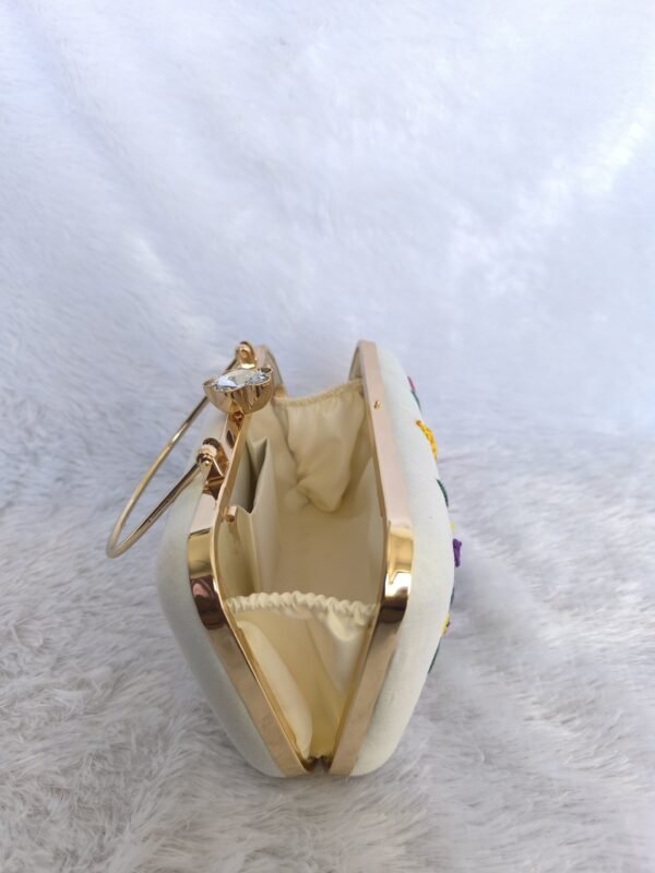 Gauri 3D Hand Work Clutch - Image 4