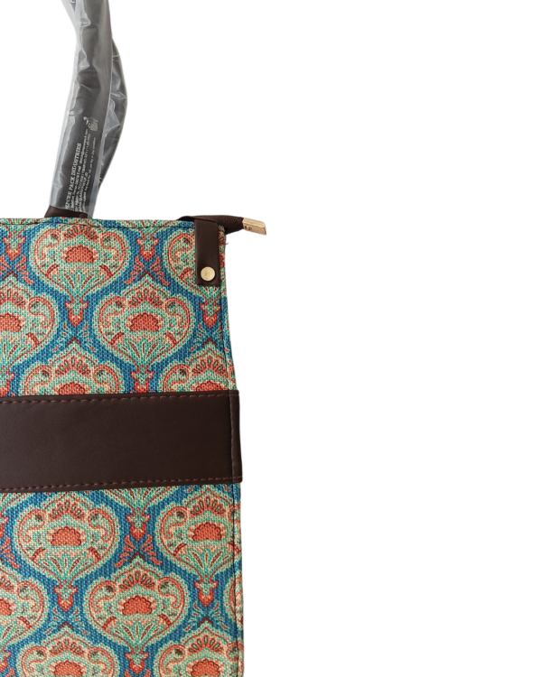 Meera Luxury Handmade jute print Tote Bag with Custom Name - Image 4